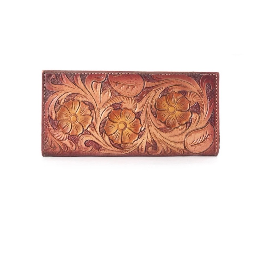 Floral Tooled Myra Leather Wallet